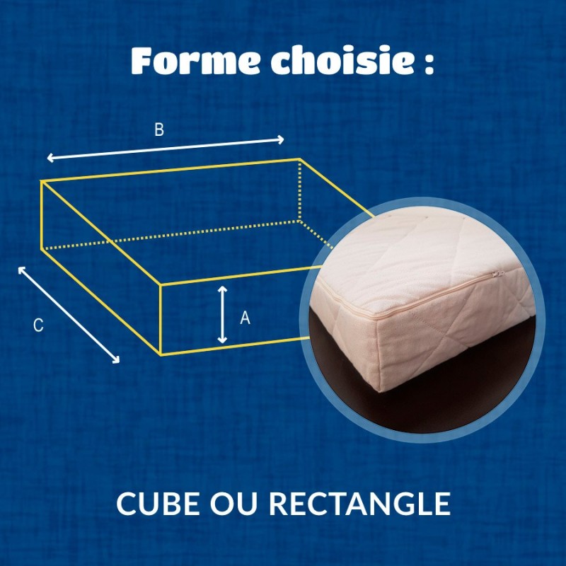 Housse matelassée cube